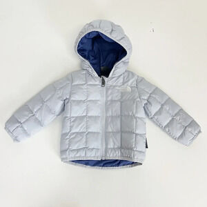NEW North Face Infant Reversible Coat Zip Hooded Dusty Periwinkle 3-6 Month